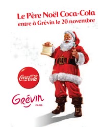 Le Père Noël Coca-Cola entre au musée Grévin